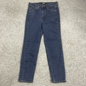 Express Mom Jean Womens 6R Blue Dark wash Super‎ High Rise 5 Pocket Denim